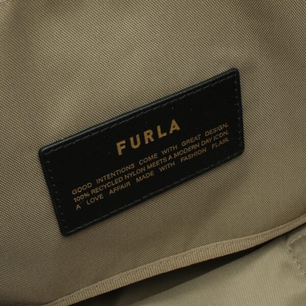 2101218197594 4 Furla Piuma L Tote Bag Leather Nylon Green Beige