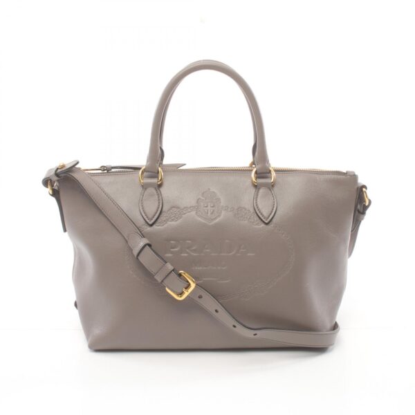 2101218219135 1 Prada Borsa A Mano Handbag Leather Gray