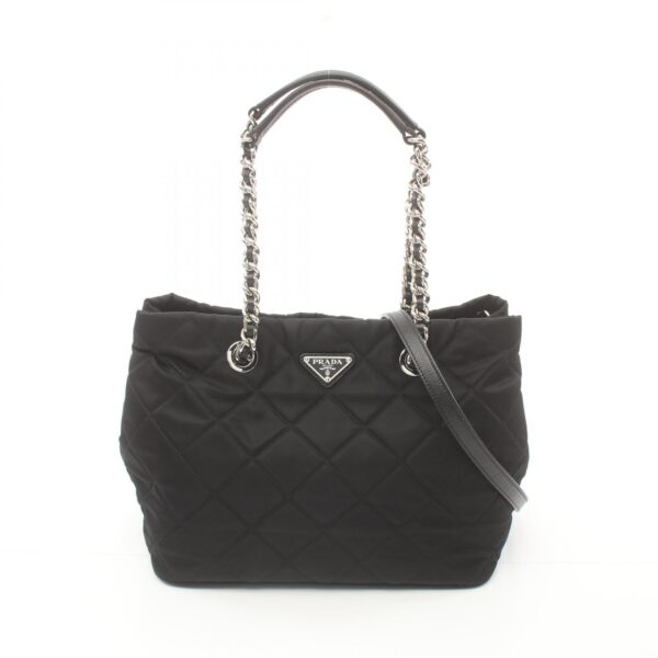 2101218219685 1 Prada Tessuto Impuntu Tote Bag Nylon Black