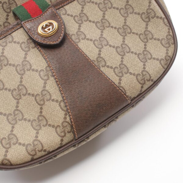 2101218221664 9 Gucci GG Plus Sherry Line Shoulder Bag Leather Brown Multicolor