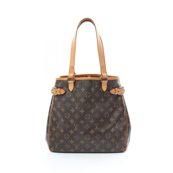 2101218226614 1 Louis Vuitton Batignolles Vertical Leather Tote Bag Monogram Brown