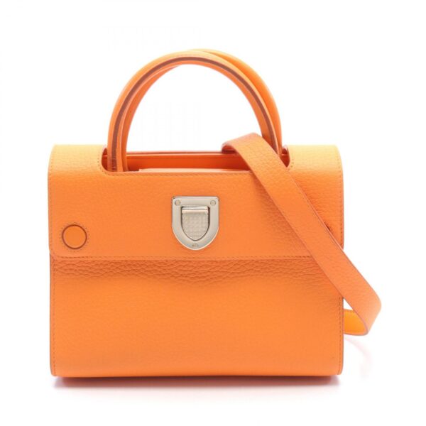 2101218229141 1 Christian Dior Diorever Handbag Leather Orange