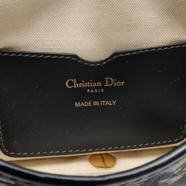 2101218229196 4 Dior CD Logo Trotter Shoulder Bag Leather Navy Beige