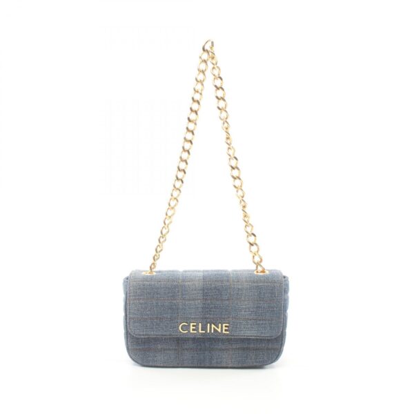 2101218231588 1 Celine Denim Shoulder Bag Navy