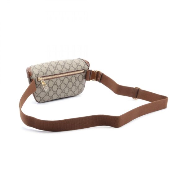 2101218240498 2 Gucci Interlocking G GG Supreme Belt Bag Waist Bag Brown