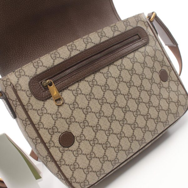 2101218240610 5 Gucci Ophidia GG Supreme Medium Messenger Shoulder Bag Leather Beige Brown Multicolor