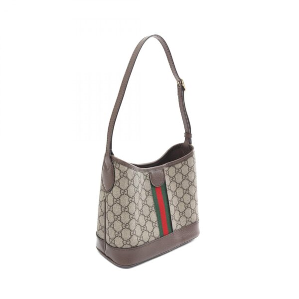 2101218240801 2 Gucci Ophidia GG Supreme Shoulder Bag Leather Brown Multicolor