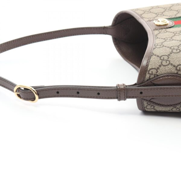 2101218240801 7 Gucci Ophidia GG Supreme Shoulder Bag Leather Brown Multicolor