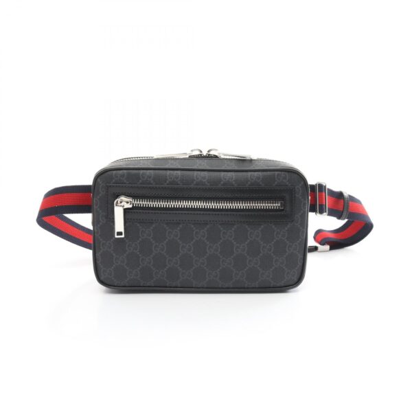 2101218240832 1 Gucci GG Supreme Belt Bag Waist Bag Leather Black Gray