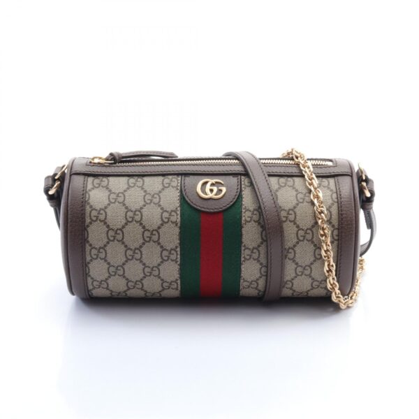 2101218240849 1 Gucci Ophidia GG Supreme Shoulder Bag Leather Beige Brown Multicolor