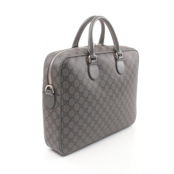 2101218242133 2 Gucci Ophidia GG Supreme Medium Briefcase Leather Gray