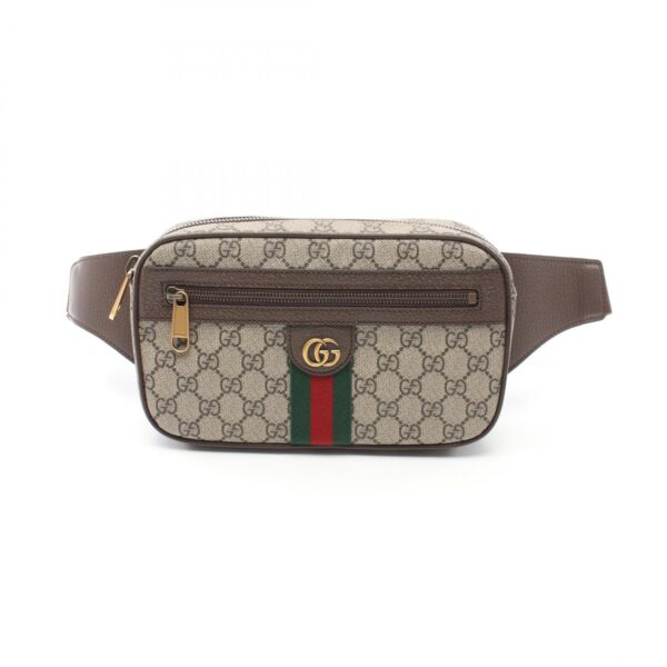 2101218242782 1 Gucci Ophidia GG Supreme Waist Bag Body Brown Multicolor