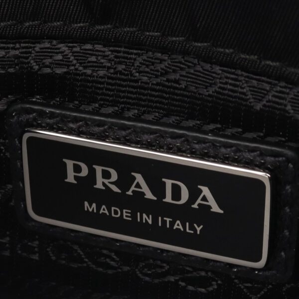 2101218242911 4 Prada Tessuto Saffiano Shoulder Bag Nylon Saffiano Leather Black