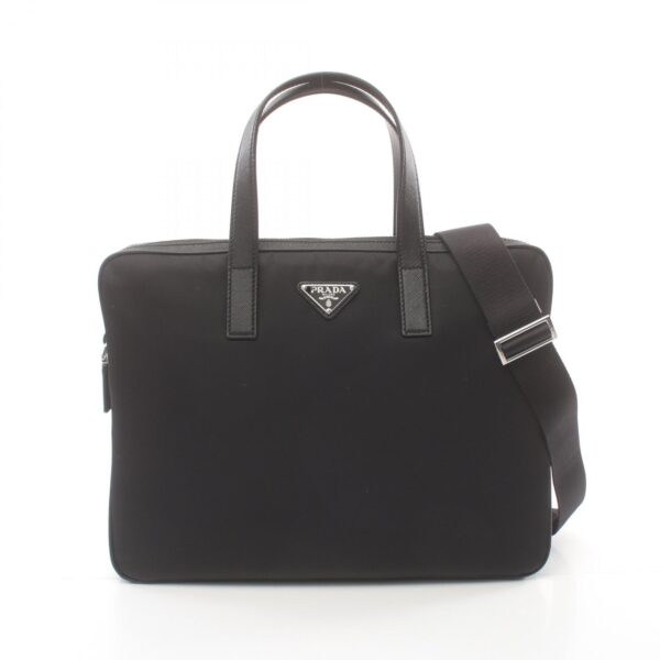 2101218242928 1 Prada Briefcase Bag Nylon Leather Black