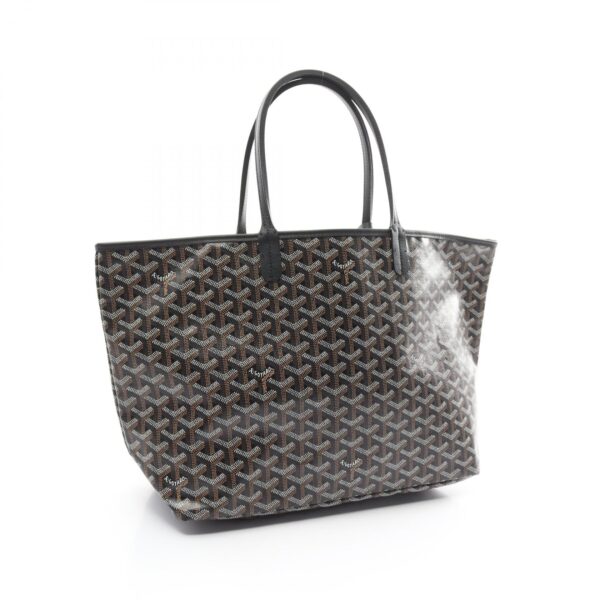 2101218246704 2 Goyard Saint Louis PM Tote Bag Leather Black Brown White