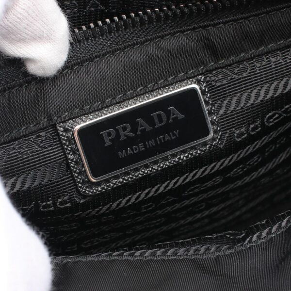 2101218246933 4 Prada Re Nylon Shoulder Bag Nylon Saffiano Leather Black