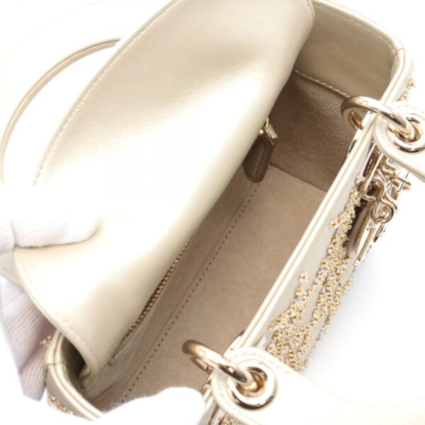 2101218254150 3 Dior Lady Dior Mini Cannage Handbag Leather Beige