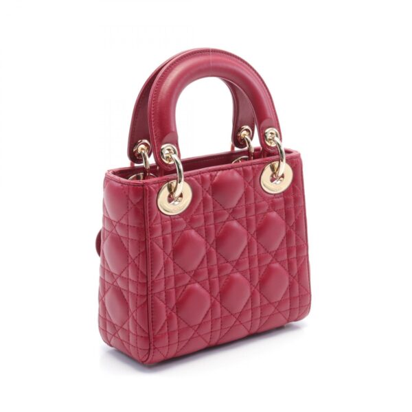 2101218254167 2 Dior Lady Dior Mini Cannage Handbag Leather Red