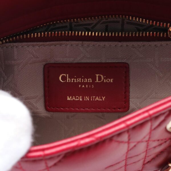 2101218254167 4 Dior Lady Dior Mini Cannage Handbag Leather Red