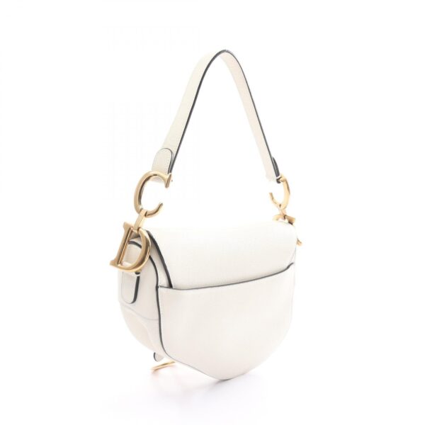 2101218257625 2 Dior Saddle Bag Handbag Leather White