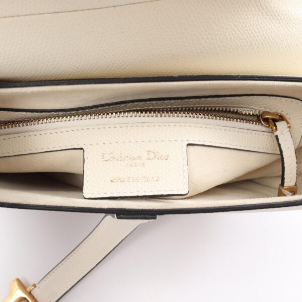 2101218257625 4 Dior Saddle Bag Handbag Leather White