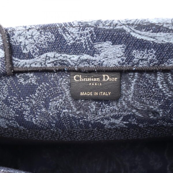 2101218257755 4 Dior Book Tote Medium Embroidered Tote Bag Navy Blue