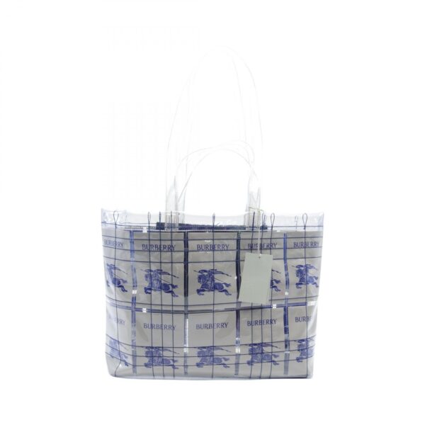 2101218258325 1 Burberry Tote Bag Clear White Blue