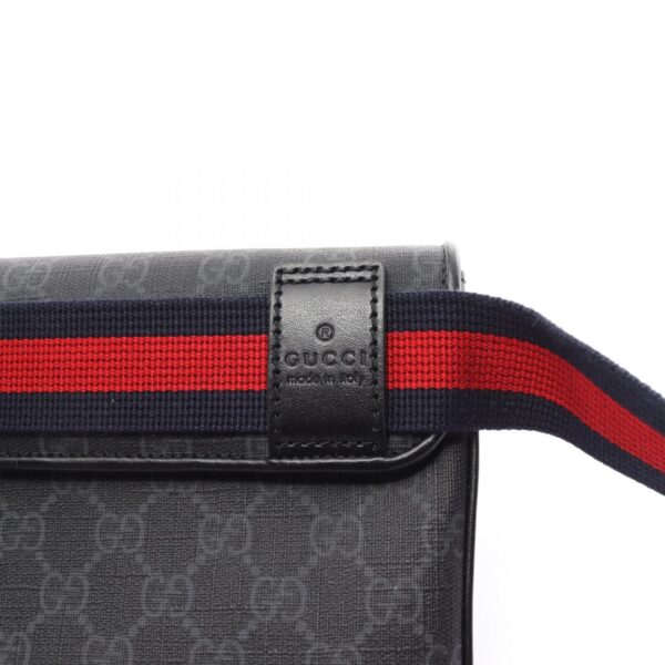 2101218258820 6 Gucci GG Supreme Belt Bag Leather Black Gray