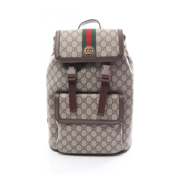 2101218259360 1 Gucci Ophidia GG Supreme Rucksack Backpack Leather Beige Brown Multicolor