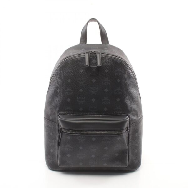 2101218276008 1 MCM Leather Visetos Rucksack Backpack Black