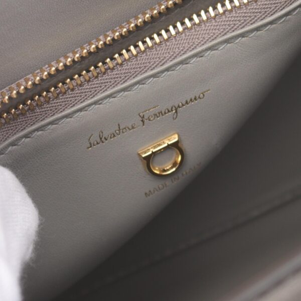 2101218276398 4 Salvatore Ferragamo Handbag Leather Gray