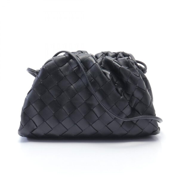 2101218279702 1 Bottega Veneta Mini The Pouch Shoulder Bag Leather Black