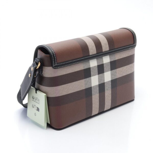 2101218280722 2 Burberry Check Shoulder Bag Leather Brown Black Multicolor