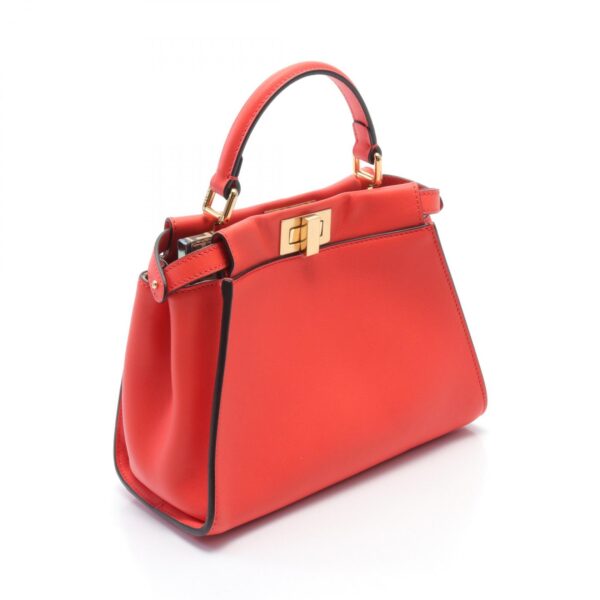 2101218282412 2 Fendi Mini Peekaboo Handbag Leather Red