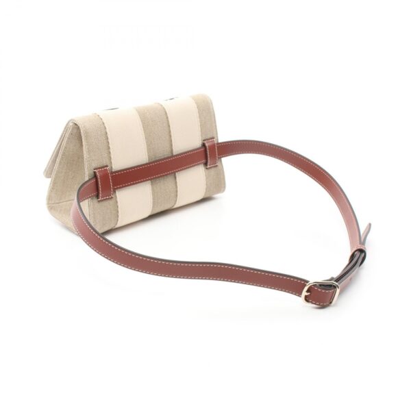 2101218292961 2 Chloe Fabric Leather Waist Bag Beige Brown White