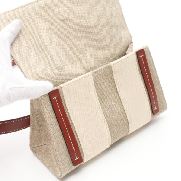 2101218292961 5 Chloe Fabric Leather Waist Bag Beige Brown White