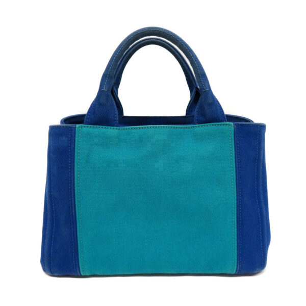 21025722 Prada Canapa Tote Canvas Blue Green