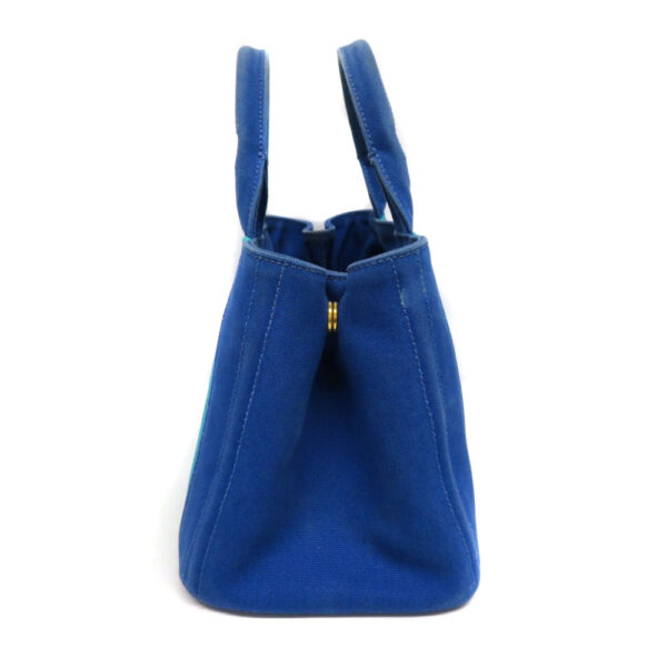 21025723 Prada Canapa Tote Canvas Blue Green