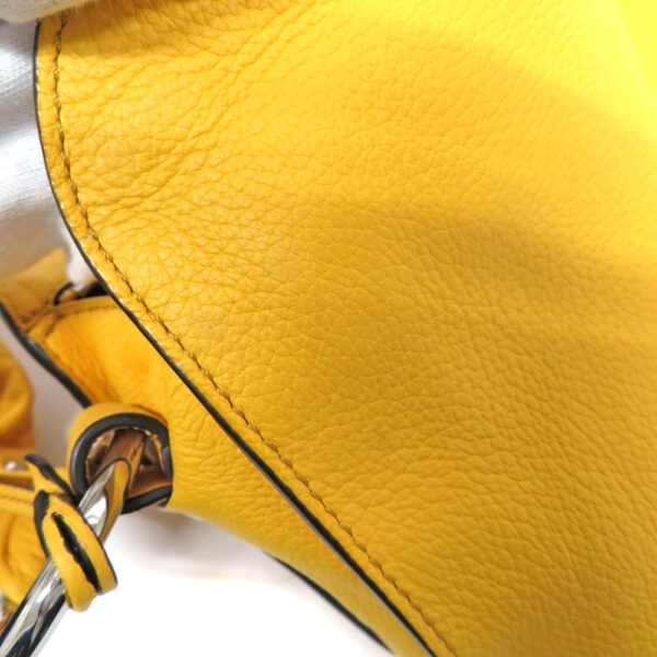 21026728 Celine Leather Handbag Yellow