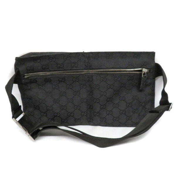 21037072 Gucci Waist Pouch Body Bag GG Canvas Black