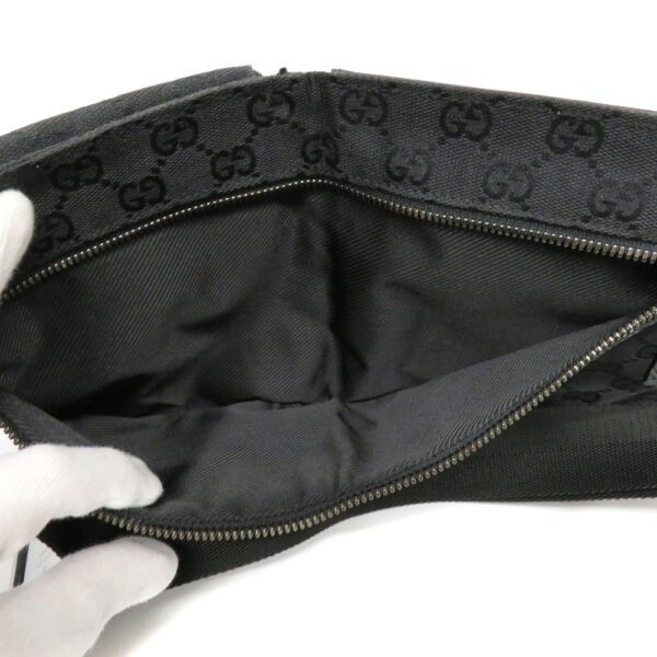 21037073 Gucci Waist Pouch Body Bag GG Canvas Black