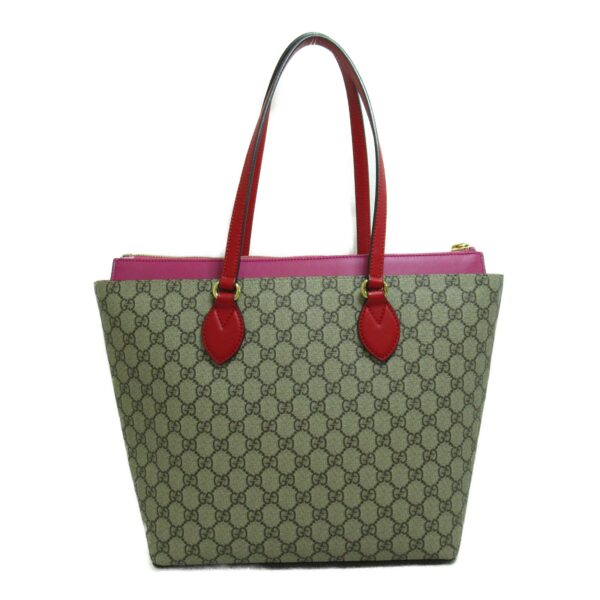 2104102203609 5 Gucci GG Supreme Tote Bag Beige Red Pink