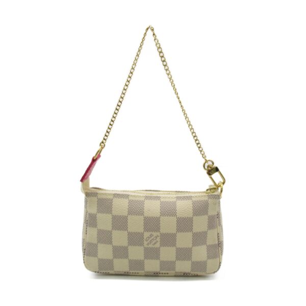 2104102233132 3 Louis Vuitton Mini Pochette Accessory Pouch Bag Azur White