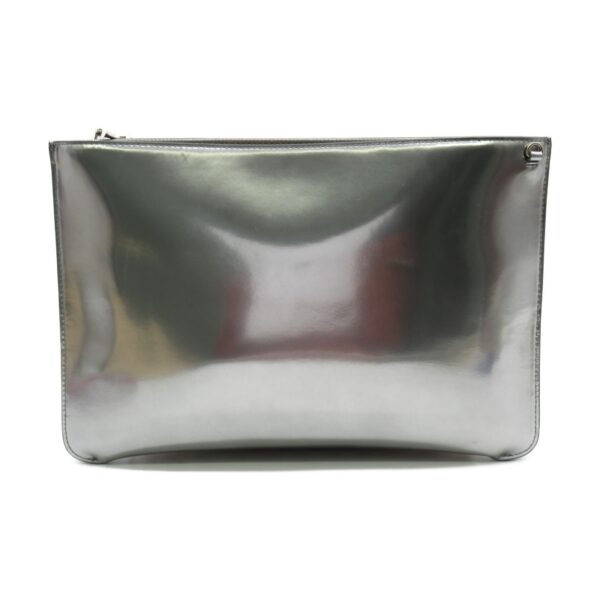 2104102245227 3 Christian Louboutin Clutch Bag Leather Silver