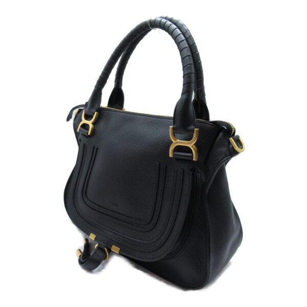 2104102246118 4 Chloe Marcy Small Tote Shoulder Bag Leather Black