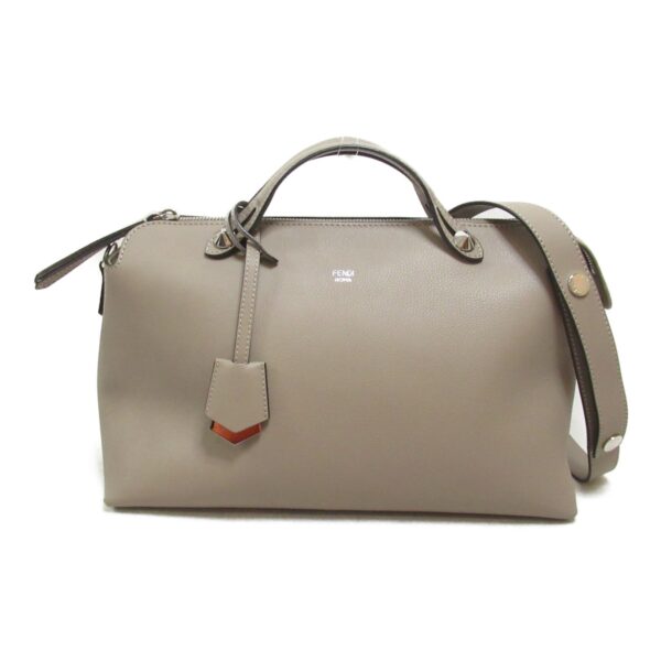 2104102247559 2 Fendi Visible 2Way Shoulder Bag Calf Leather Gray