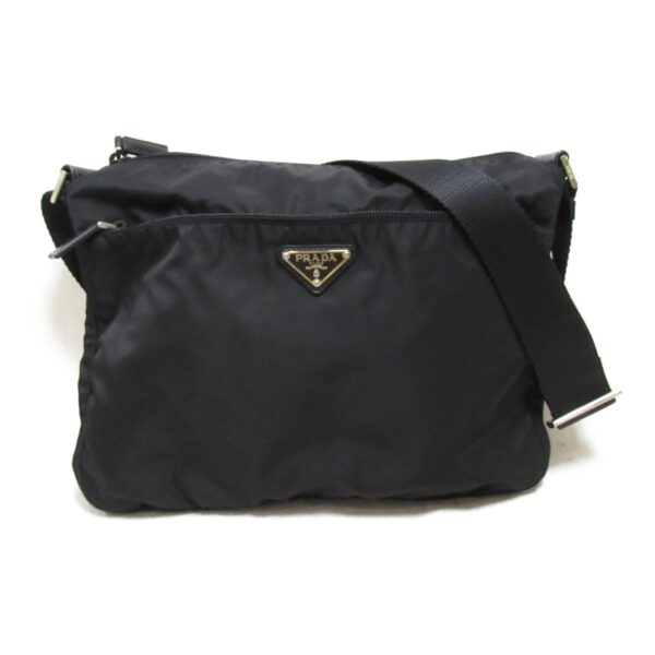 2104102258104 2 Prada Shoulder Bag Nylon Black