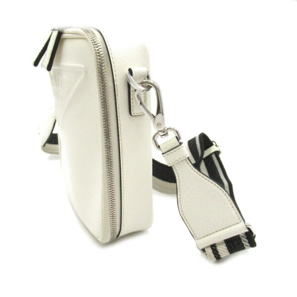 2104102260497 3 Prada Shoulder Bag Saffiano Leather White