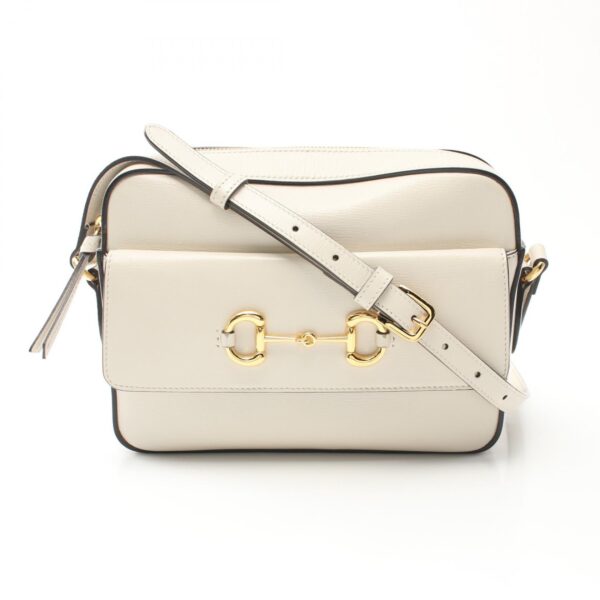 2104102266475 1 Gucci Horsebit 1955 Small Shoulder Bag Ivory