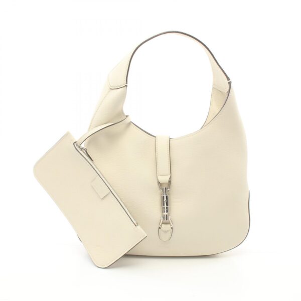 2104102297615 1 Gucci Jackie Shoulder Bag Leather White